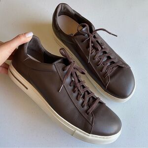 Birkenstock Men’s Size 13 Brown Leather Lace-up Rounded Toe Cork Base Sneaker